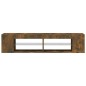 vidaXL TV-Schrank mit LED-Leuchten Räuchereiche 135x39x30 cm vidaXL TV-Schrank mit LED-Leuchten Räuchereiche 135x39x30 cm