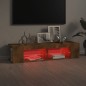 vidaXL TV-Schrank mit LED-Leuchten Räuchereiche 135x39x30 cm vidaXL TV-Schrank mit LED-Leuchten Räuchereiche 135x39x30 cm