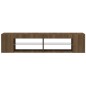 vidaXL TV-Schrank mit LED-Leuchten Braun Eichen-Optik 135x39x30 cm vidaXL TV-Schrank mit LED-Leuchten Braun Eichen-Optik 135x39x30 cm