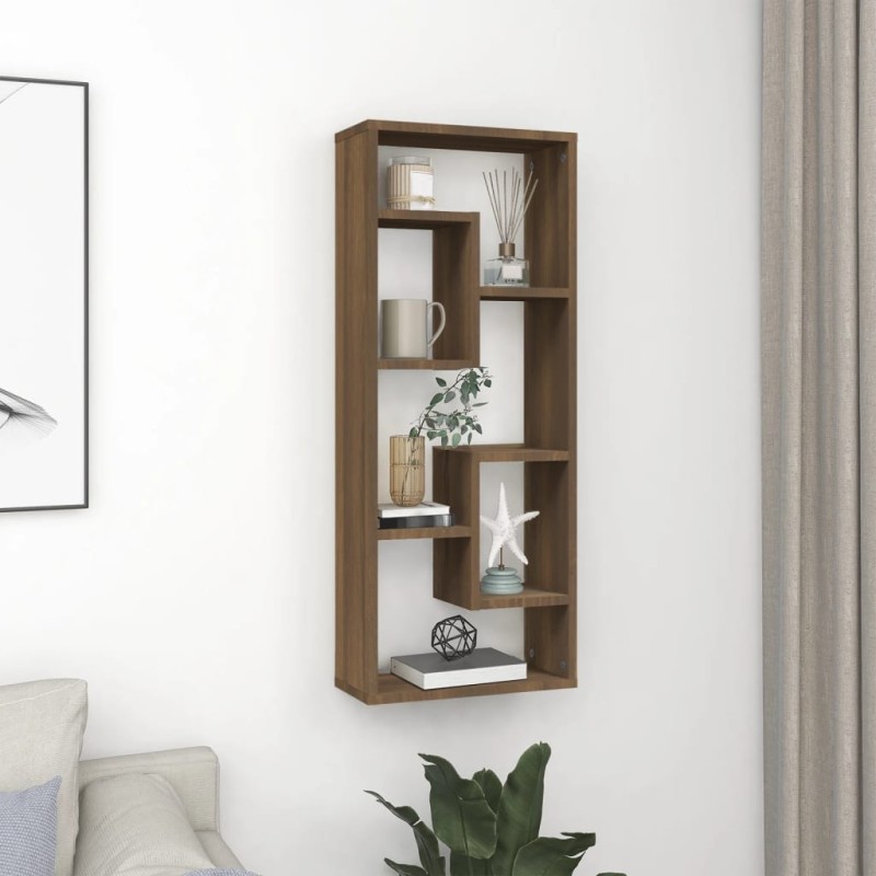 vidaXL Wandregal Braun Eichen-Optik 36x16x90 cm Holzwerkstoff vidaXL Wandregal Braun Eichen-Optik 36x16x90 cm Holzwerkstoff