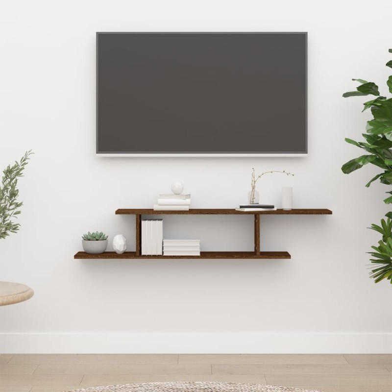 vidaXL TV-Wandregal Braun Eichen-Optik 125x18x23 cm Holzwerkstoff vidaXL TV-Wandregal Braun Eichen-Optik 125x18x23 cm Holzwerkstoff