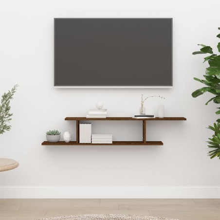 vidaXL TV-Wandregal Braun Eichen-Optik 125x18x23 cm Holzwerkstoff
