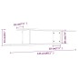 vidaXL TV-Wandregal Braun Eichen-Optik 125x18x23 cm Holzwerkstoff vidaXL TV-Wandregal Braun Eichen-Optik 125x18x23 cm Holzwerkstoff