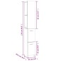vidaXL Badschrank Räuchereiche 25x26,5x170 cm Holzwerkstoff vidaXL Badschrank Räuchereiche 25x26,5x170 cm Holzwerkstoff