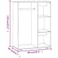 vidaXL Kleiderschrank Räuchereiche 80x40x110 cm Holzwerkstoff vidaXL Kleiderschrank Räuchereiche 80x40x110 cm Holzwerkstoff