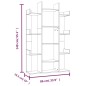 vidaXL Bücherregal Räuchereiche 86x25,5x140 cm Holzwerkstoff vidaXL Bücherregal Räuchereiche 86x25,5x140 cm Holzwerkstoff