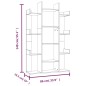 vidaXL Bücherregal Braun Eichen-Optik 86x25,5x140 cm Holzwerkstoff vidaXL Bücherregal Braun Eichen-Optik 86x25,5x140 cm Holzwerkstoff