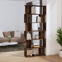 vidaXL Bücherregal/Raumteiler Räuchereiche 80x24x192 cm Holzwerkstoff