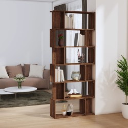 vidaXL Bücherregal/Raumteiler Braun Eiche 80x24x192 cm Holzwerkstoff