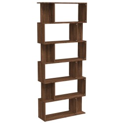 vidaXL Bücherregal/Raumteiler Braun Eiche 80x24x192 cm Holzwerkstoff