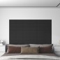 Wandpaneele 12 Stk. Schwarz 60x15 cm Stoff 1,08 m² Wandpaneele 12 Stk. Schwarz 60x15 cm Stoff 1,08 m²