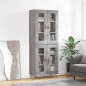 Highboard Grau Sonoma 69,5x34x180 cm Holzwerkstoff Highboard Grau Sonoma 69,5x34x180 cm Holzwerkstoff