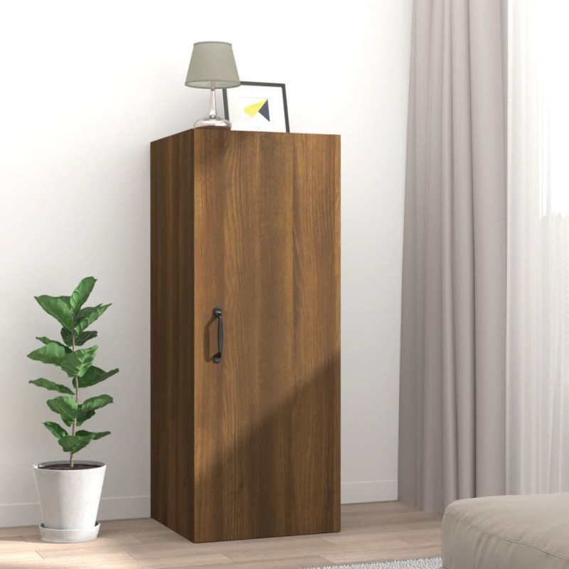 vidaXL Hängeschrank Braun Eichen-Optik 34,5x34x90 cm Holzwerkstoff vidaXL Hängeschrank Braun Eichen-Optik 34,5x34x90 cm Holzwerkstoff