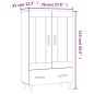 vidaXL Highboard Räuchereiche 70x31x115 cm Holzwerkstoff vidaXL Highboard Räuchereiche 70x31x115 cm Holzwerkstoff