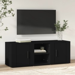 vidaXL TV-Schrank Schwarz 100x31,5x35 cm Holzwerkstoff