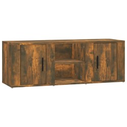 vidaXL TV-Schrank Räuchereiche 100x31,5x35 cm Holzwerkstoff