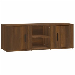 vidaXL TV-Schrank Braun Eichen-Optik 100x31,5x35 cm Holzwerkstoff