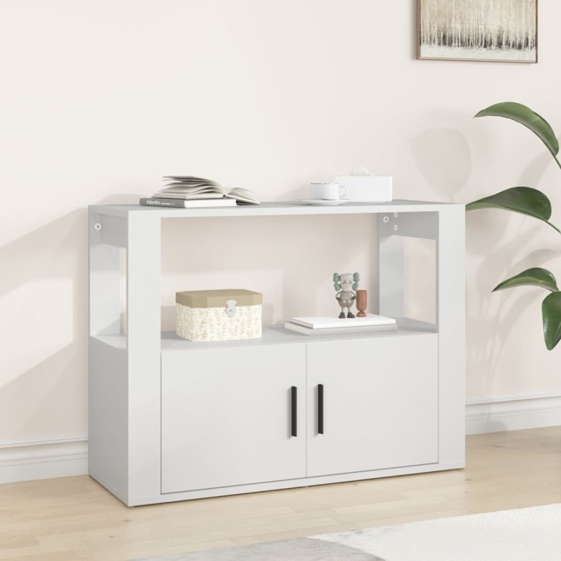 vidaXL Sideboard Weiß 80x30x60 cm Holzwerkstoff vidaXL Sideboard Weiß 80x30x60 cm Holzwerkstoff