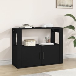 vidaXL Sideboard Schwarz 80x30x60 cm Holzwerkstoff