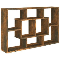vidaXL Wandregal Räuchereiche 85x16x52,5 cm Holzwerkstoff