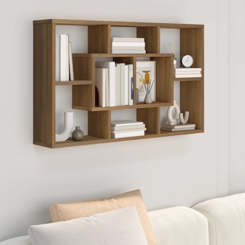 vidaXL Wandregal Braun Eichen-Optik 85x16x52,5 cm Holzwerkstoff vidaXL Wandregal Braun Eichen-Optik 85x16x52,5 cm Holzwerkstoff