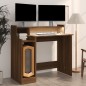 vidaXL Schreibtisch mit LEDs Braun Eiche-Optik 97x45x90 Holzwerkstoff vidaXL Schreibtisch mit LEDs Braun Eiche-Optik 97x45x90 Holzwerkstoff