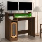 vidaXL Schreibtisch mit LEDs Braun Eiche-Optik 97x45x90 Holzwerkstoff vidaXL Schreibtisch mit LEDs Braun Eiche-Optik 97x45x90 Holzwerkstoff