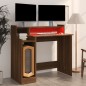 vidaXL Schreibtisch mit LEDs Braun Eiche-Optik 97x45x90 Holzwerkstoff vidaXL Schreibtisch mit LEDs Braun Eiche-Optik 97x45x90 Holzwerkstoff