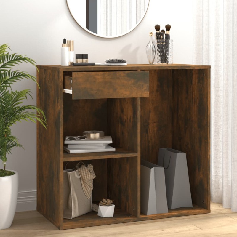 vidaXL Kosmetikschrank Räuchereiche 80x40x75 cm Holzwerkstoff vidaXL Kosmetikschrank Räuchereiche 80x40x75 cm Holzwerkstoff