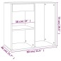 vidaXL Kosmetikschrank Braun Eichen-Optik 80x40x75 cm Holzwerkstoff vidaXL Kosmetikschrank Braun Eichen-Optik 80x40x75 cm Holzwerkstoff