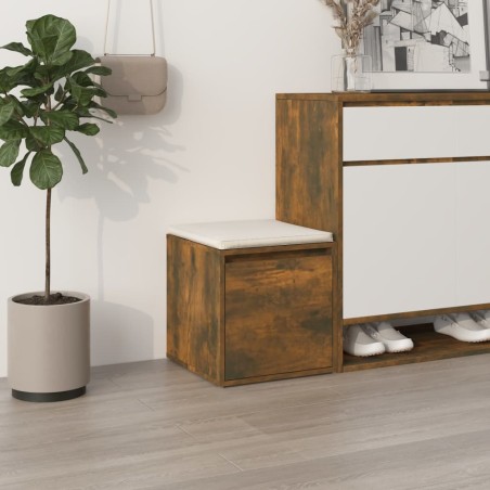 vidaXL Schubladenbox Räuchereiche 40,5x40x40 cm Holzwerkstoff