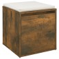 vidaXL Schubladenbox Räuchereiche 40,5x40x40 cm Holzwerkstoff vidaXL Schubladenbox Räuchereiche 40,5x40x40 cm Holzwerkstoff