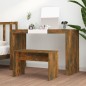 vidaXL Schminkhocker Räuchereiche 70x35x45 cm Holzwerkstoff vidaXL Schminkhocker Räuchereiche 70x35x45 cm Holzwerkstoff