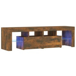 vidaXL TV-Schrank mit LED-Leuchten Räuchereiche 140x36,5x40 cm