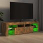 vidaXL TV-Schrank mit LED-Leuchten Räuchereiche 140x36,5x40 cm vidaXL TV-Schrank mit LED-Leuchten Räuchereiche 140x36,5x40 cm
