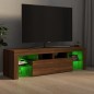 vidaXL TV-Schrank mit LED-Leuchten Braun Eichen-Optik 140x36,5x40 cm vidaXL TV-Schrank mit LED-Leuchten Braun Eichen-Optik 140x36,5x40 cm
