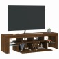 vidaXL TV-Schrank mit LED-Leuchten Braun Eichen-Optik 140x36,5x40 cm vidaXL TV-Schrank mit LED-Leuchten Braun Eichen-Optik 140x36,5x40 cm