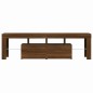 vidaXL TV-Schrank mit LED-Leuchten Braun Eichen-Optik 140x36,5x40 cm vidaXL TV-Schrank mit LED-Leuchten Braun Eichen-Optik 140x36,5x40 cm