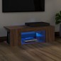 vidaXL TV-Schrank mit LED-Leuchten Braun Eichen-Optik 90x39x30 cm vidaXL TV-Schrank mit LED-Leuchten Braun Eichen-Optik 90x39x30 cm