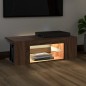 vidaXL TV-Schrank mit LED-Leuchten Braun Eichen-Optik 90x39x30 cm vidaXL TV-Schrank mit LED-Leuchten Braun Eichen-Optik 90x39x30 cm