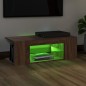 vidaXL TV-Schrank mit LED-Leuchten Braun Eichen-Optik 90x39x30 cm vidaXL TV-Schrank mit LED-Leuchten Braun Eichen-Optik 90x39x30 cm