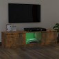 vidaXL TV-Schrank mit LED-Leuchten Räuchereiche 140x40x35,5 cm vidaXL TV-Schrank mit LED-Leuchten Räuchereiche 140x40x35,5 cm