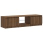 vidaXL TV-Schrank mit LED-Leuchten Braun Eichen-Optik 140x40x35,5 cm vidaXL TV-Schrank mit LED-Leuchten Braun Eichen-Optik 140x40x35,5 cm