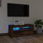 vidaXL TV-Schrank mit LED-Leuchten Räuchereiche 90x35x40 cm vidaXL TV-Schrank mit LED-Leuchten Räuchereiche 90x35x40 cm