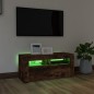 vidaXL TV-Schrank mit LED-Leuchten Räuchereiche 90x35x40 cm vidaXL TV-Schrank mit LED-Leuchten Räuchereiche 90x35x40 cm