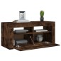 vidaXL TV-Schrank mit LED-Leuchten Räuchereiche 90x35x40 cm vidaXL TV-Schrank mit LED-Leuchten Räuchereiche 90x35x40 cm