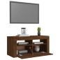 vidaXL TV-Schrank mit LED-Leuchten Braun Eichen-Optik 90x35x40 cm vidaXL TV-Schrank mit LED-Leuchten Braun Eichen-Optik 90x35x40 cm
