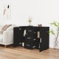 vidaXL Sideboard Schwarz 91x29,5x65 cm Holzwerkstoff vidaXL Sideboard Schwarz 91x29,5x65 cm Holzwerkstoff