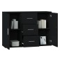 vidaXL Sideboard Schwarz 91x29,5x65 cm Holzwerkstoff vidaXL Sideboard Schwarz 91x29,5x65 cm Holzwerkstoff