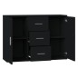 vidaXL Sideboard Schwarz 91x29,5x65 cm Holzwerkstoff vidaXL Sideboard Schwarz 91x29,5x65 cm Holzwerkstoff